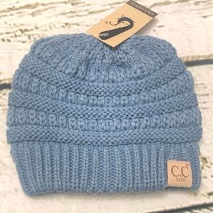 C.C Kids Beanie Knit Hat Denim Color